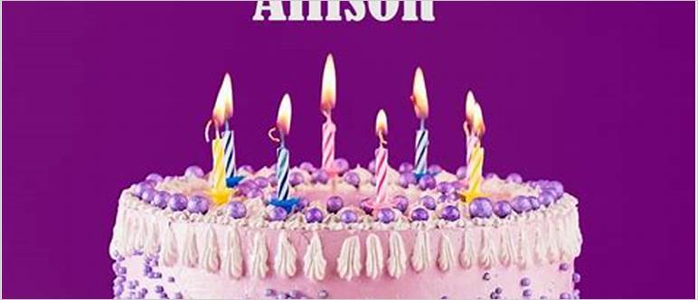 Happy birthday allison images